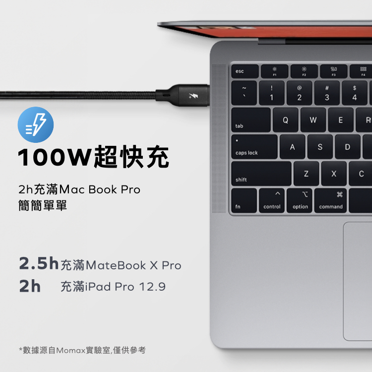 Go Link Type-C to Type-C 100W PD 充電傳輸線-(2m)