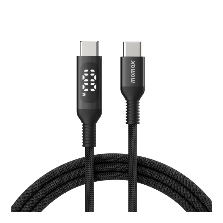 Elitelink USB-C to USB-C PD 100W LED數位顯示充電傳輸線-(1.2m)