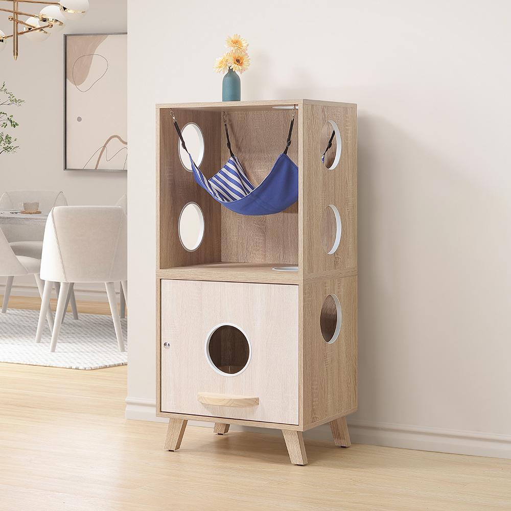 簡約貓砂櫃x洞洞吊床櫃