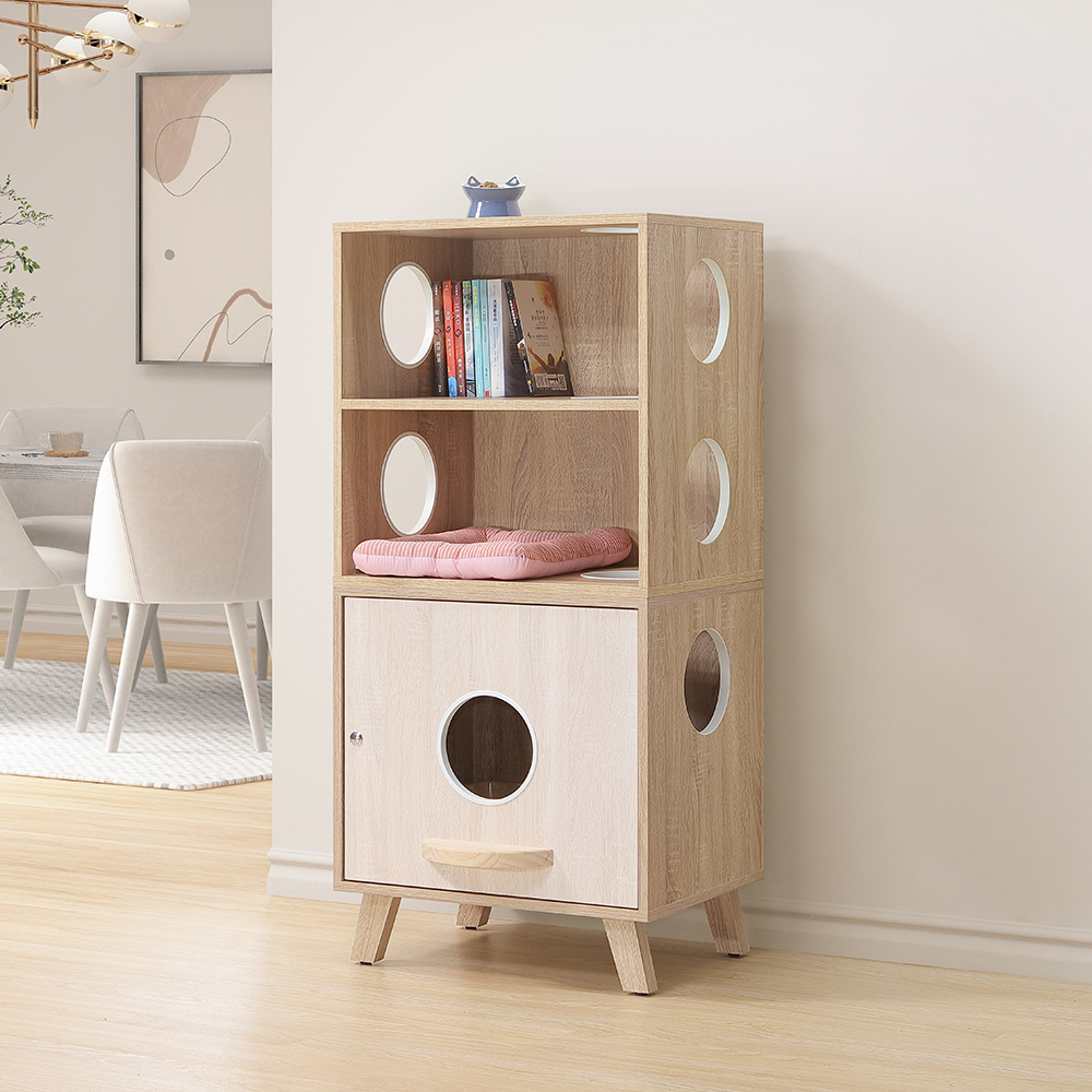 簡約貓砂櫃x雙層洞洞櫃