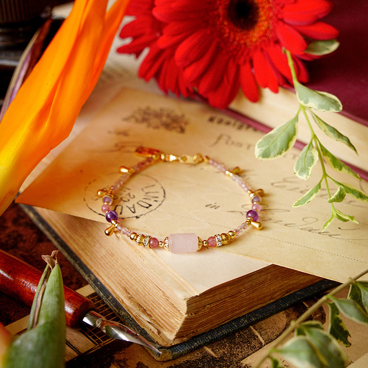 ｜桃花｜秋日餘暉 – 粉晶 – 手鍊