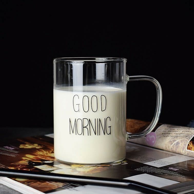 《3234》GOOD MORNING透明子母杯蓋+匙400ML