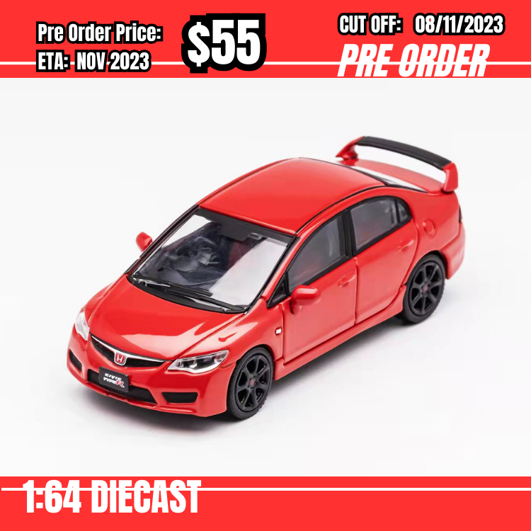 PO-$55 * DCT * 1:64 Honda Civic Type R FD2 Red [OD02/11]