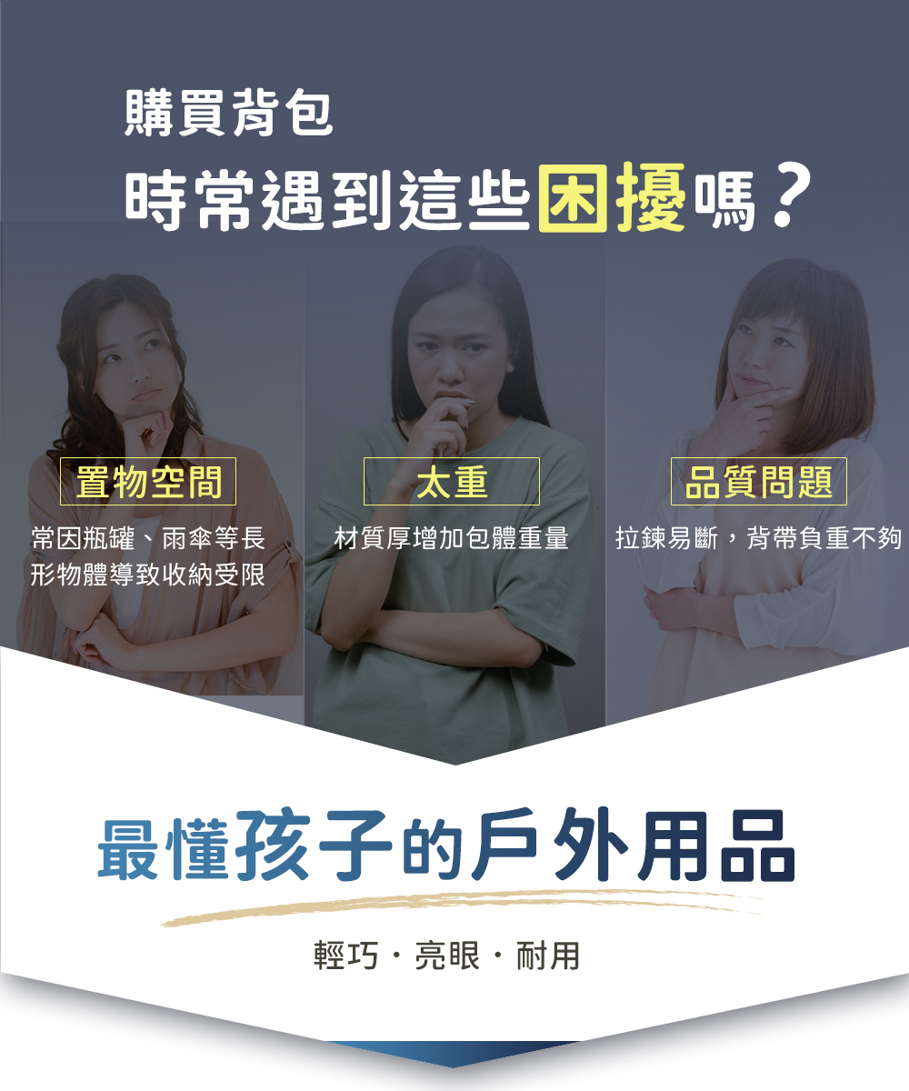 購買背包時常想東想西嗎?