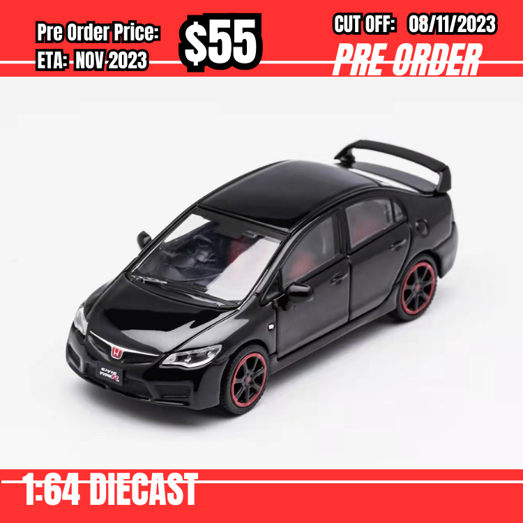 PO-$55 * DCT * 1:64 Honda Civic Type R FD2 Black [OD02/11]