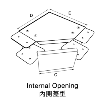 力雄 槽曲 2號 內開蓋型