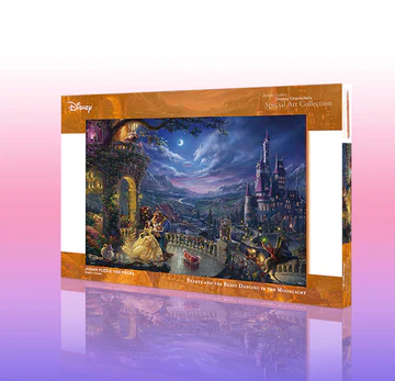 美女與野獸在月光下跳舞