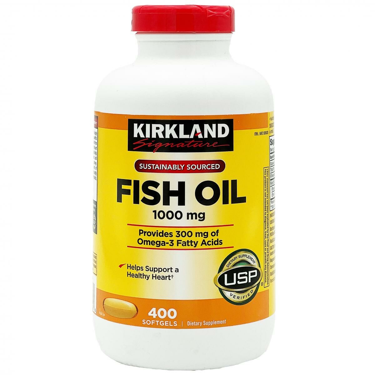 Kirkland Signature - 深海魚油+奧米加-3 1000mg 400粒軟膠囊 (平行進口貨) Omega-3