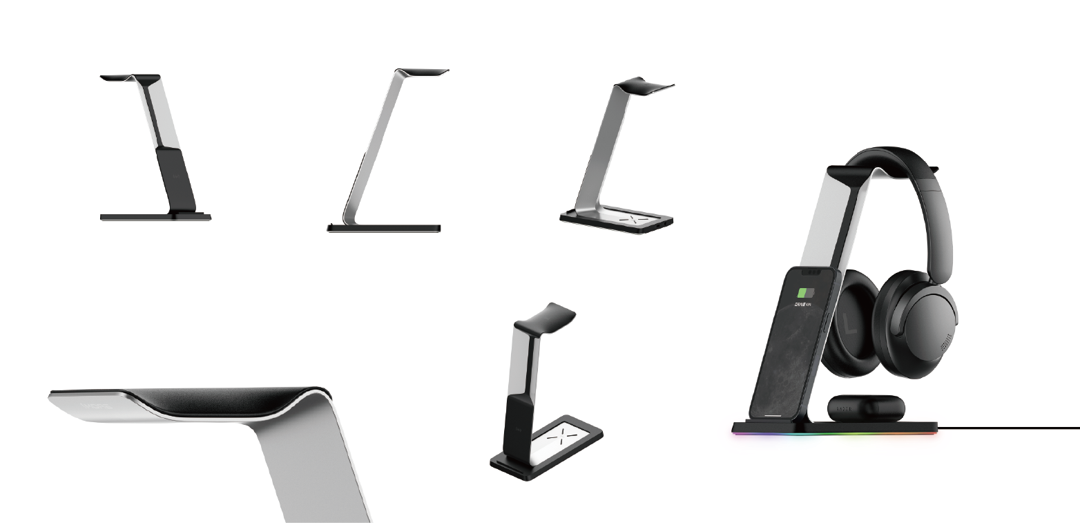 2023 年 iF 設計獎獲獎產品_1More Gaming Wireless charger stand | 耳機支架 / 無線充電支架