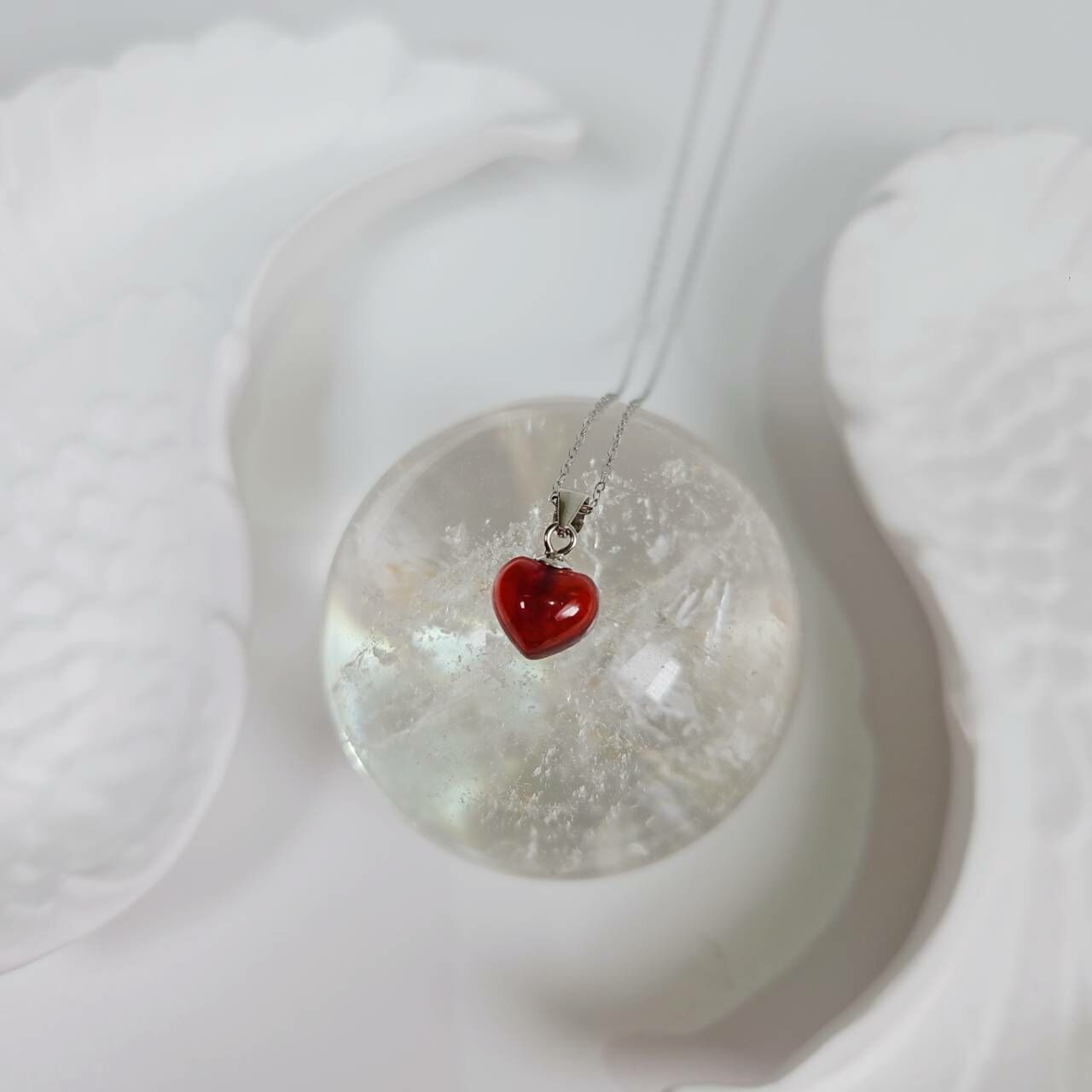 石榴石愛心項鍊