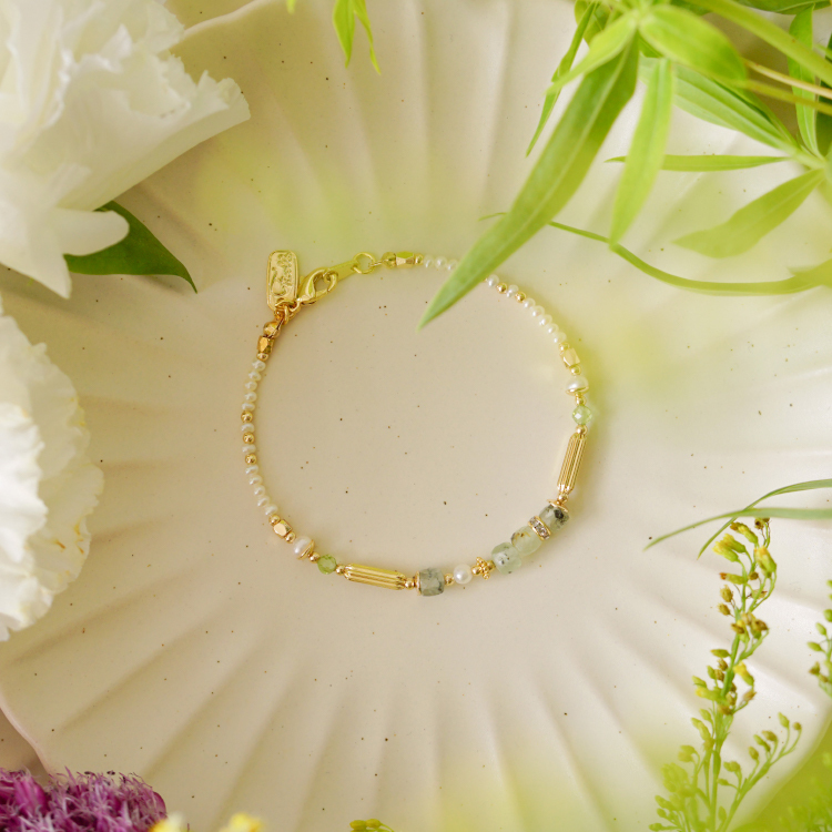 ｜財運｜琴房裡的雲朵 – 葡萄石 – 手鍊