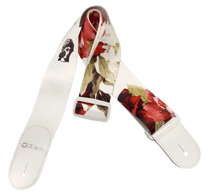 【現貨供應中】DiMarzio Polyphia Floral Muse 玫瑰 背帶 黑白雙色 [標準款/安全卡扣款] 第 3 張圖片｜三峽吉他 / Bass