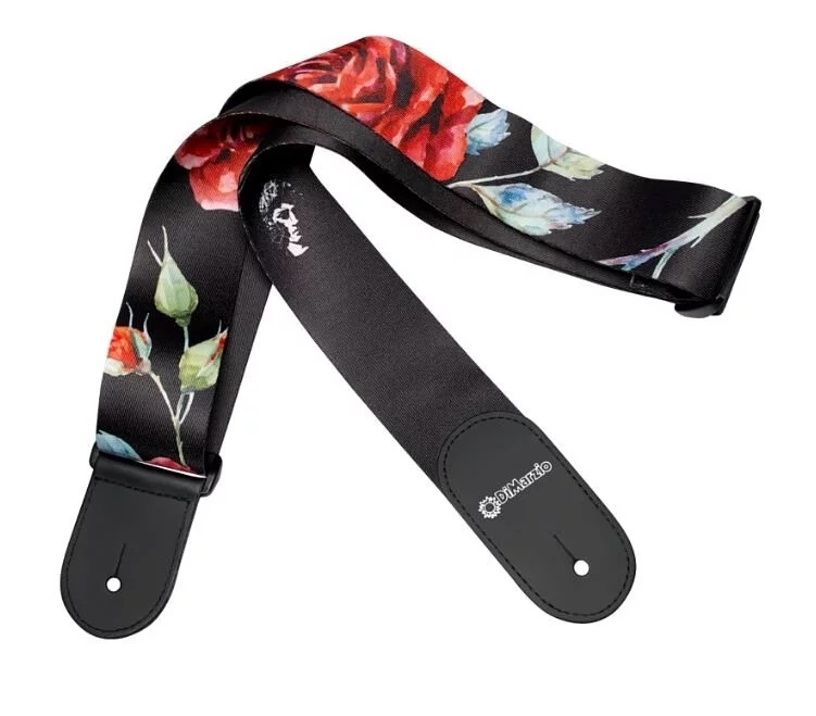 【現貨供應中】DiMarzio Polyphia Floral Muse 玫瑰 背帶 黑白雙色 [標準款/安全卡扣款] 第 4 張圖片｜三峽吉他 / Bass