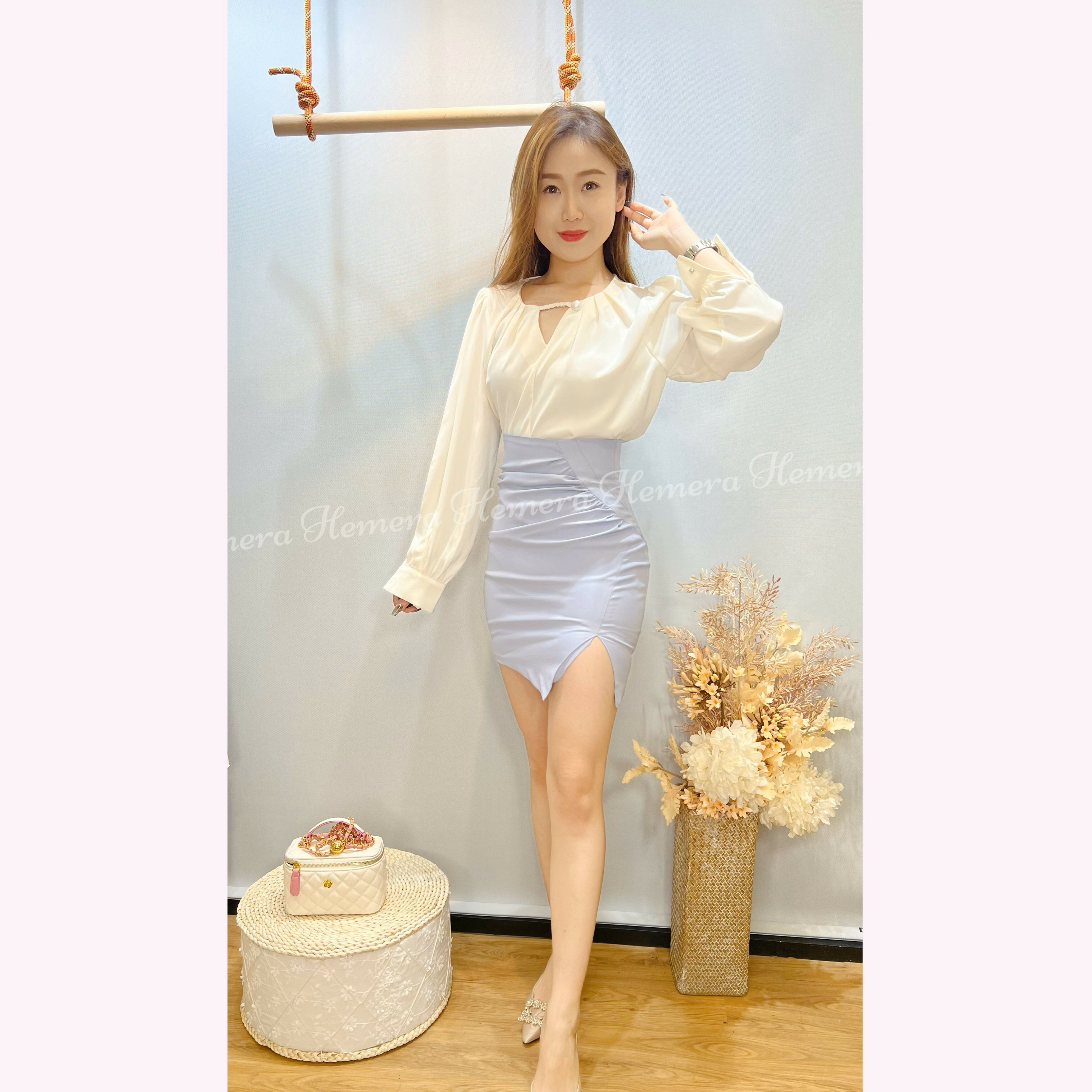 TP23W1106 絲質珠珠百搭上身