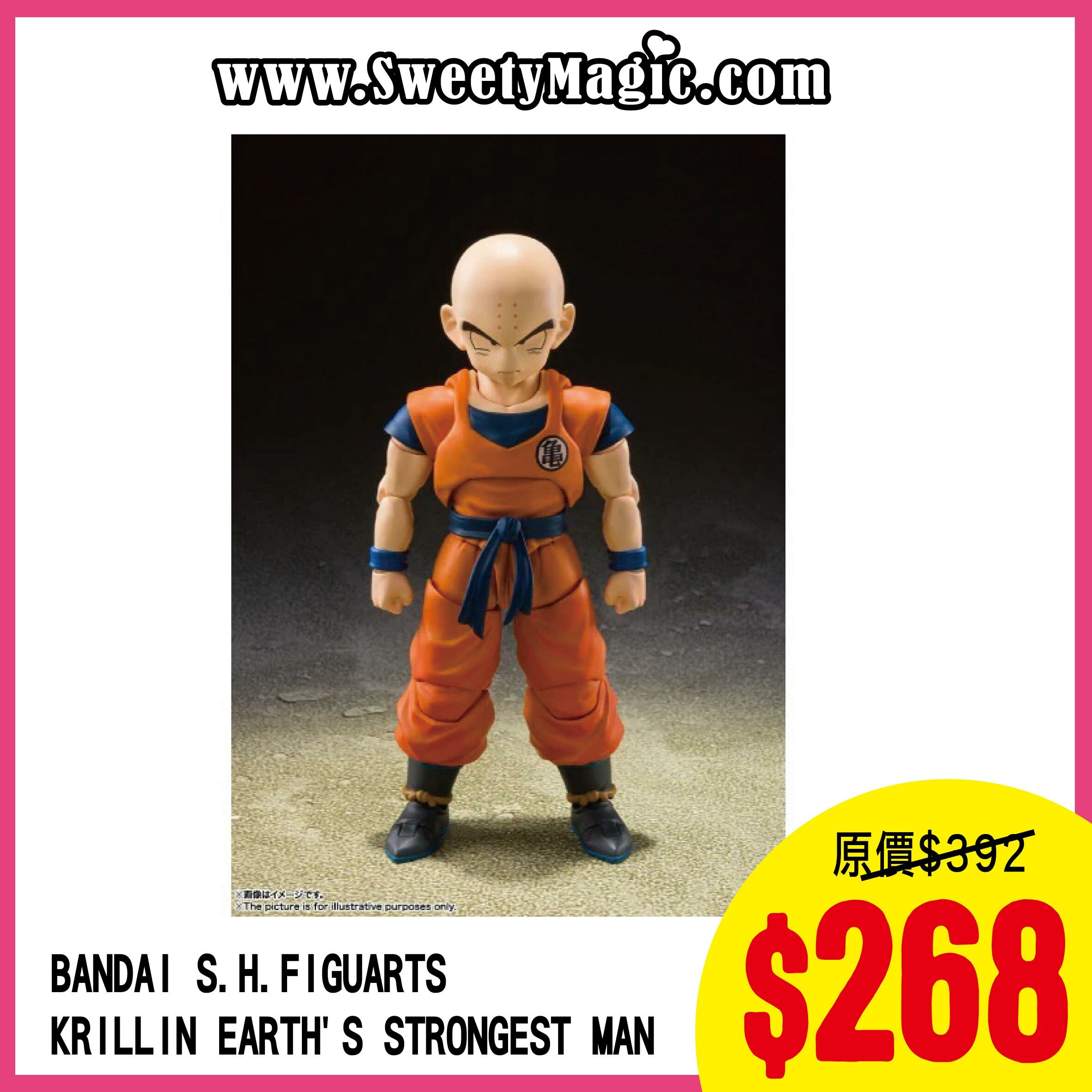 BANDAI S.H.Figuarts SHF Dragon Ball 龍珠 無閑 無限 Krillin Earth Strongest Man Action Figure
