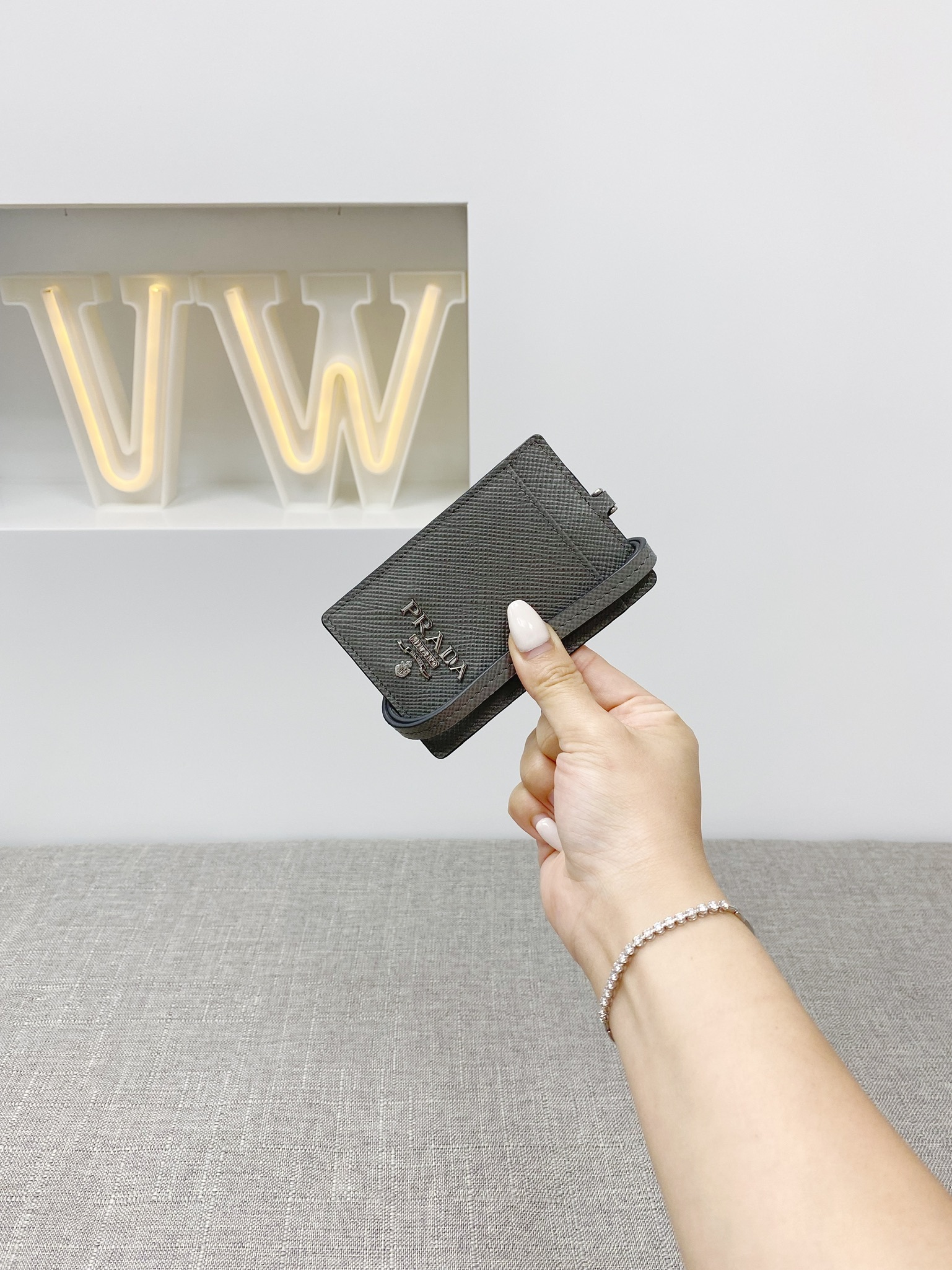 Outlet Prada Card Holder With Strap