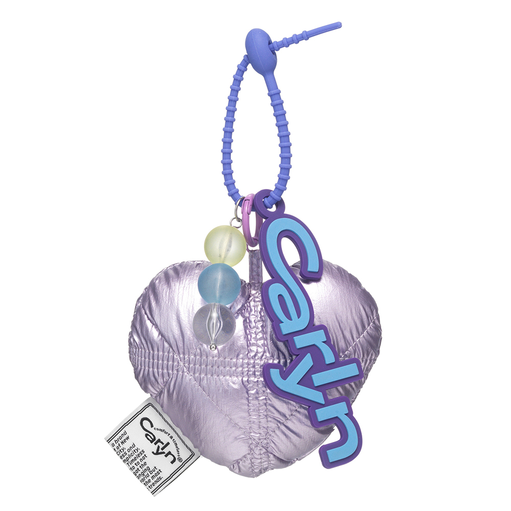 [ CARLYN ]★COTTON HEART BAG CHARM Buy Carlyn Cotton Heart Bag Charm In Nylon-PU Silver | SASOM