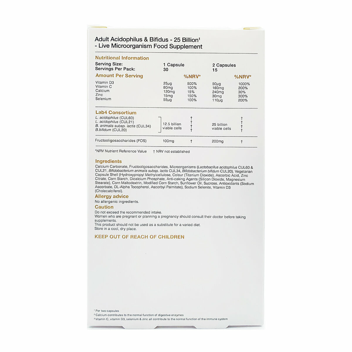 PROVEN - 益生菌 (合生原) 250億高效成人配方 30粒