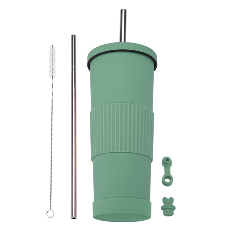 《3235》大容量不鏽鋼矽膠保溫杯830ML