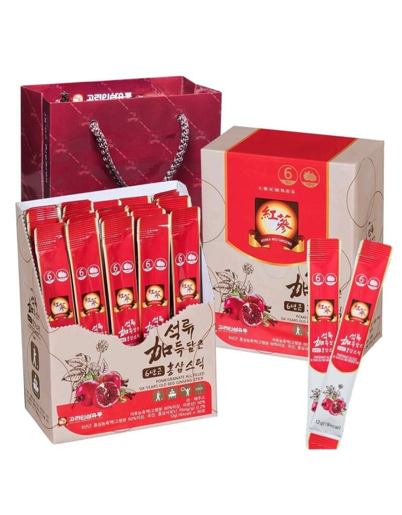 韓國六年根紅蔘液 紅石榴紅蔘濃縮飲液12g/條 (30條裝)（禮盒裝）[#SQ110204]