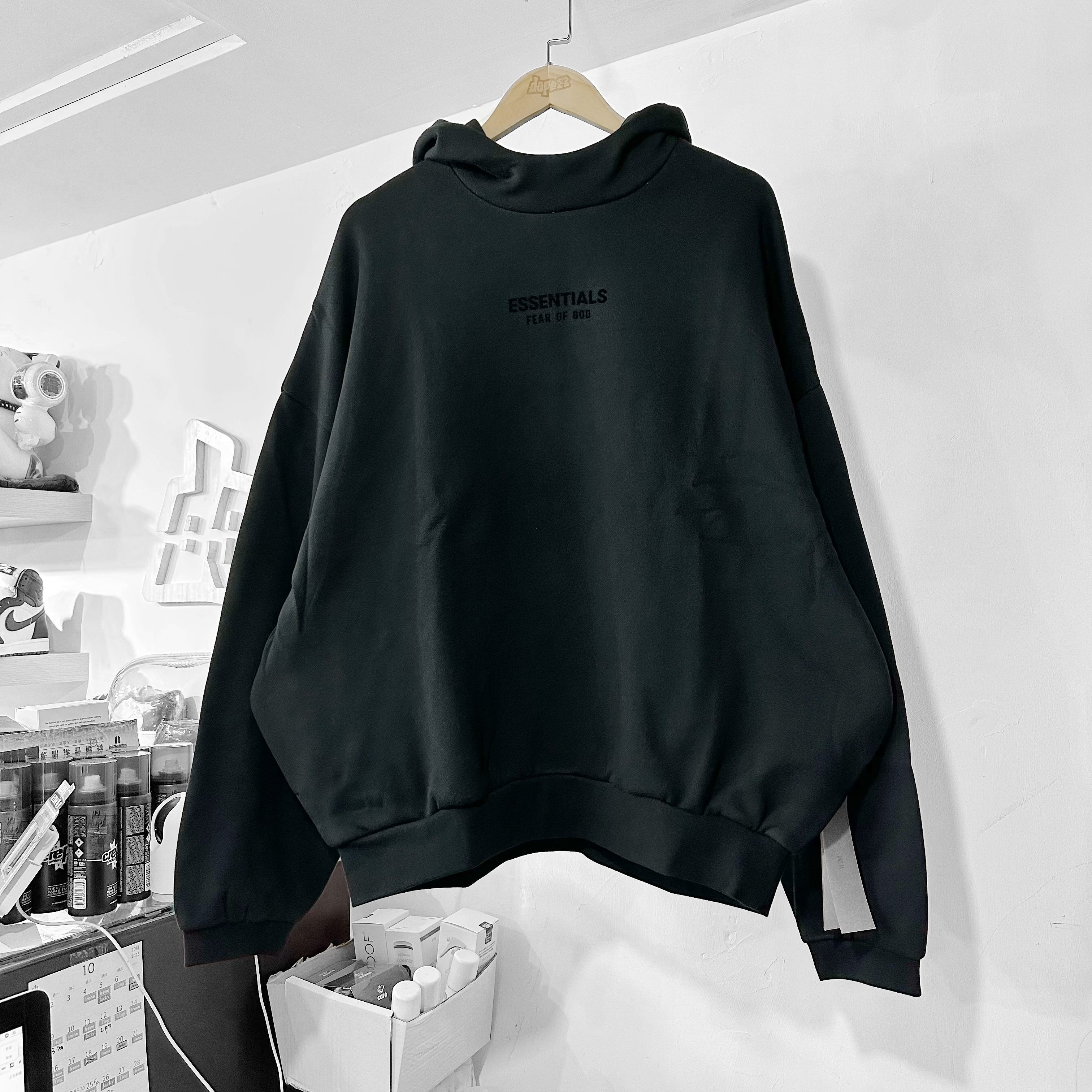 Fear Of God Essentials FW23 Hoodie  Jet Black