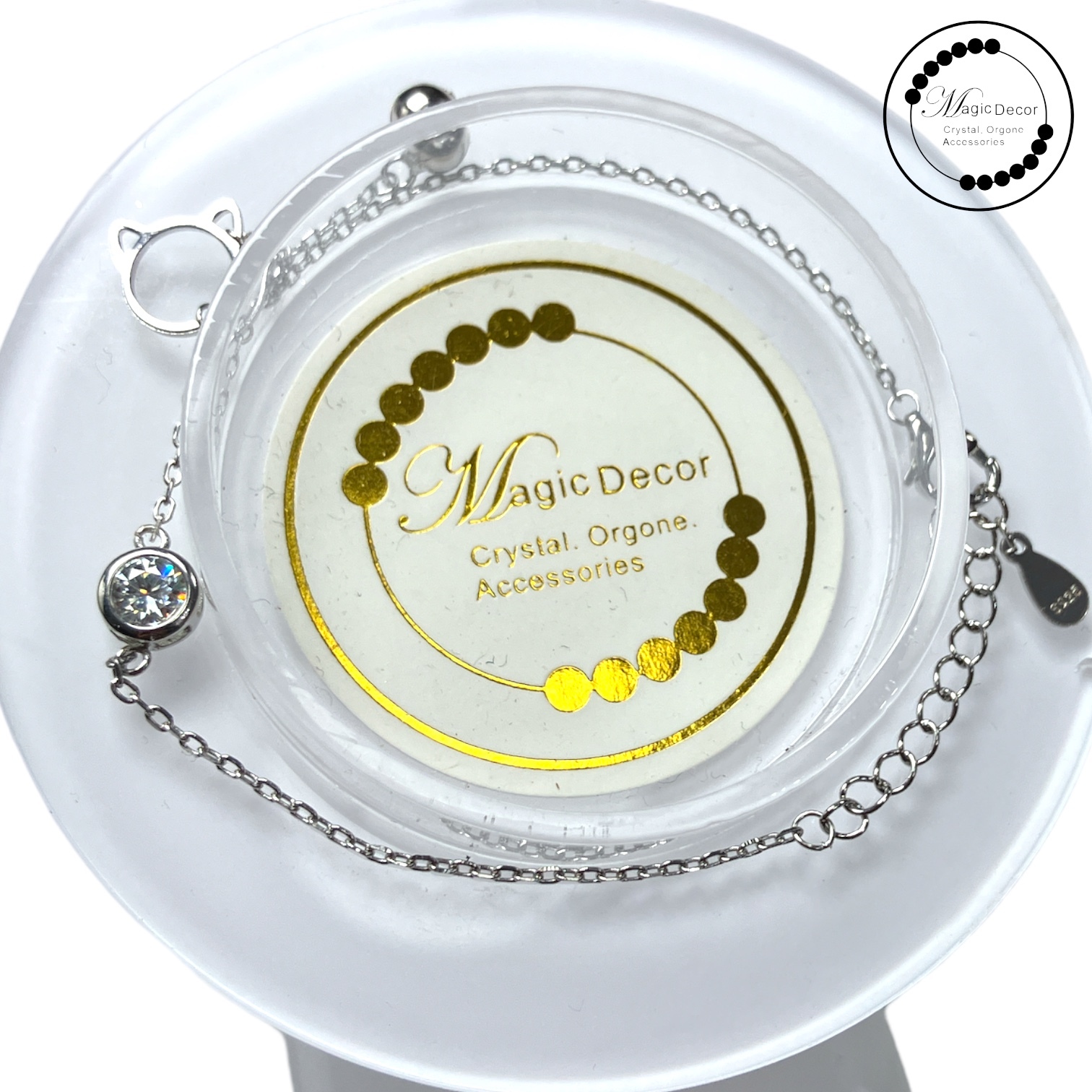 231102-a47 0.5卡貓貓莫桑全銀腳鏈