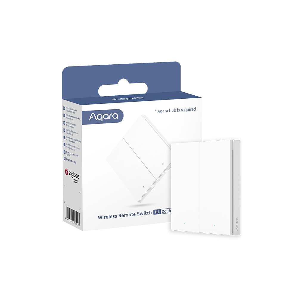 Aqara Wireless Switch H1 （Double Rocker）無線遙控開關 H1（雙鍵版）【香港行貨】