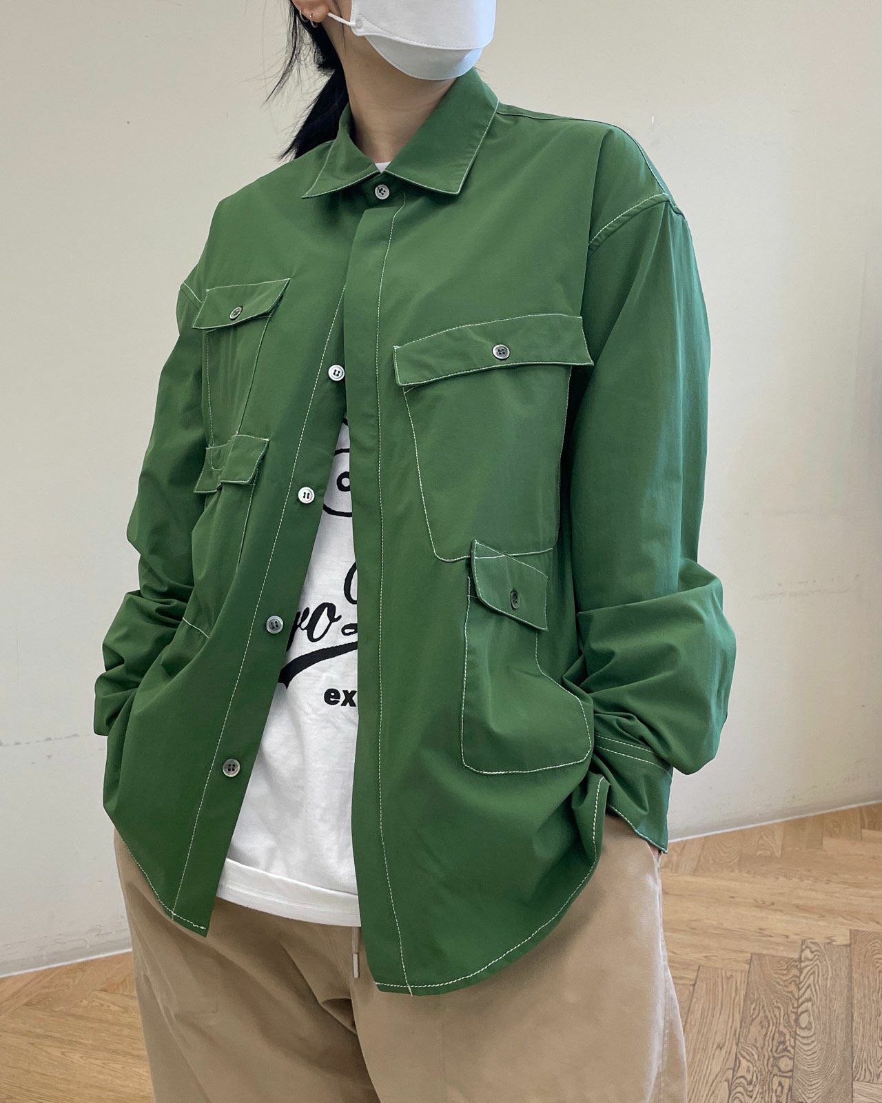 淨色長袖恤衫 DDM-019JK