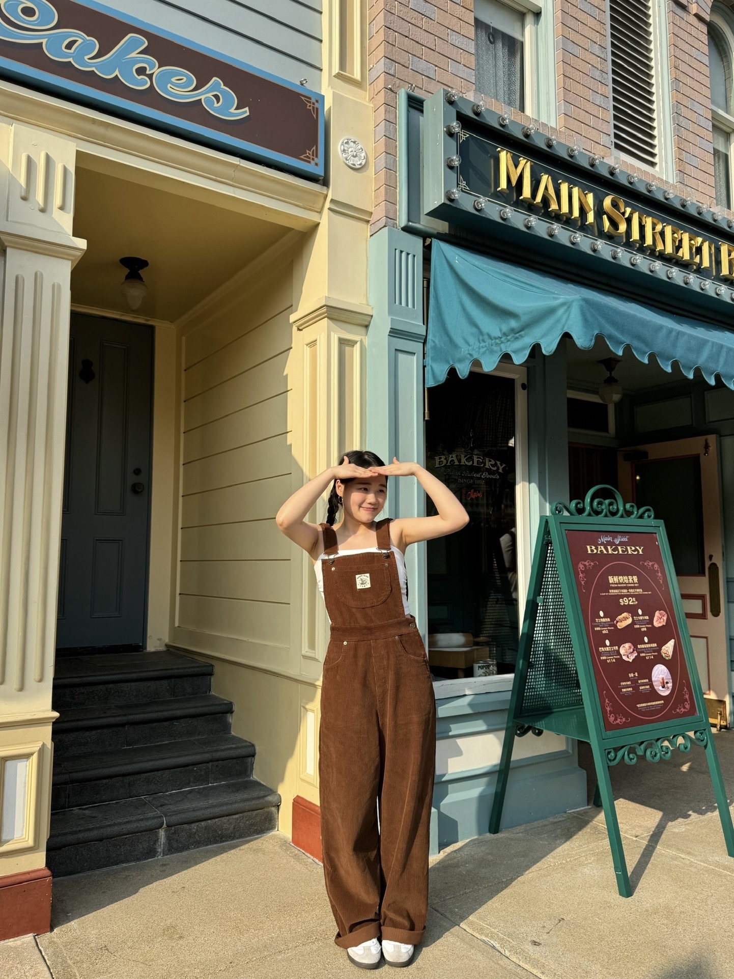 (完美版型!) 高質燈芯絨吊帶工人長褲