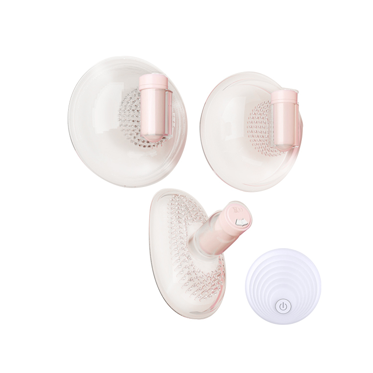 BREAST 10頻強震軟刷刺激 吸乳+吸陰按摩器 (無線遙控)