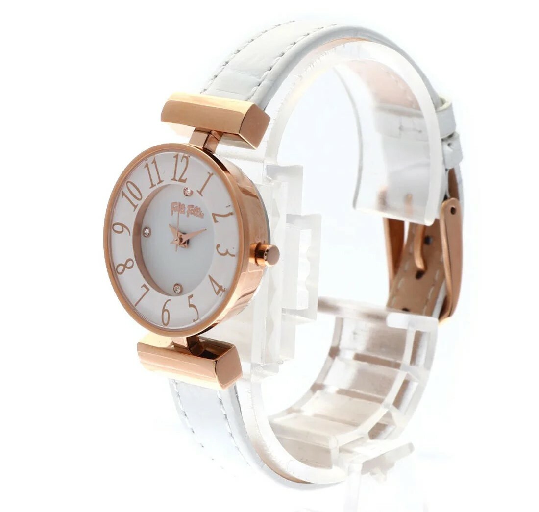 萬年鐘錶 - FOLLI FOLLIE  數字款白面優雅皮革款女錶   WF16R007SSW  錶徑26MM