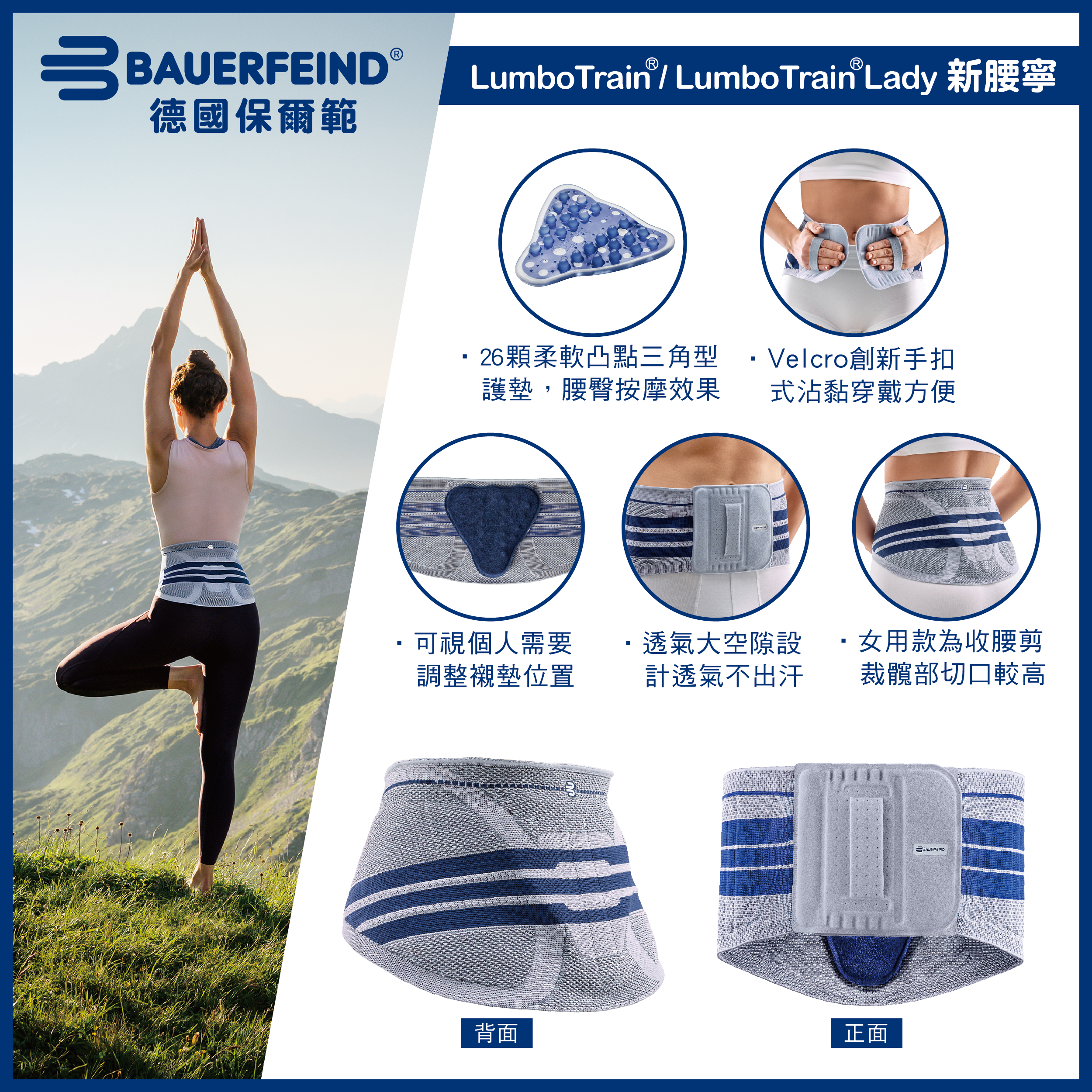 【BAUERFEIND 德國保爾範】新腰寧 LumboTrain®