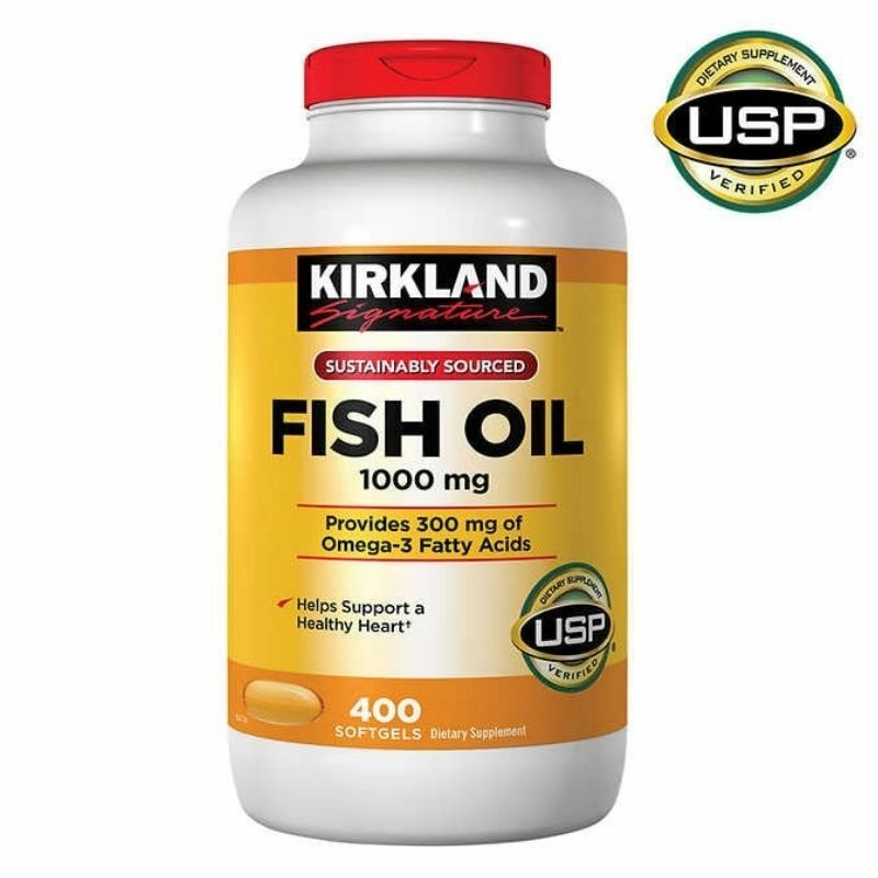 Kirkland Signature - 深海魚油+奧米加-3 1000mg 400粒軟膠囊 (平行進口貨) Omega-3