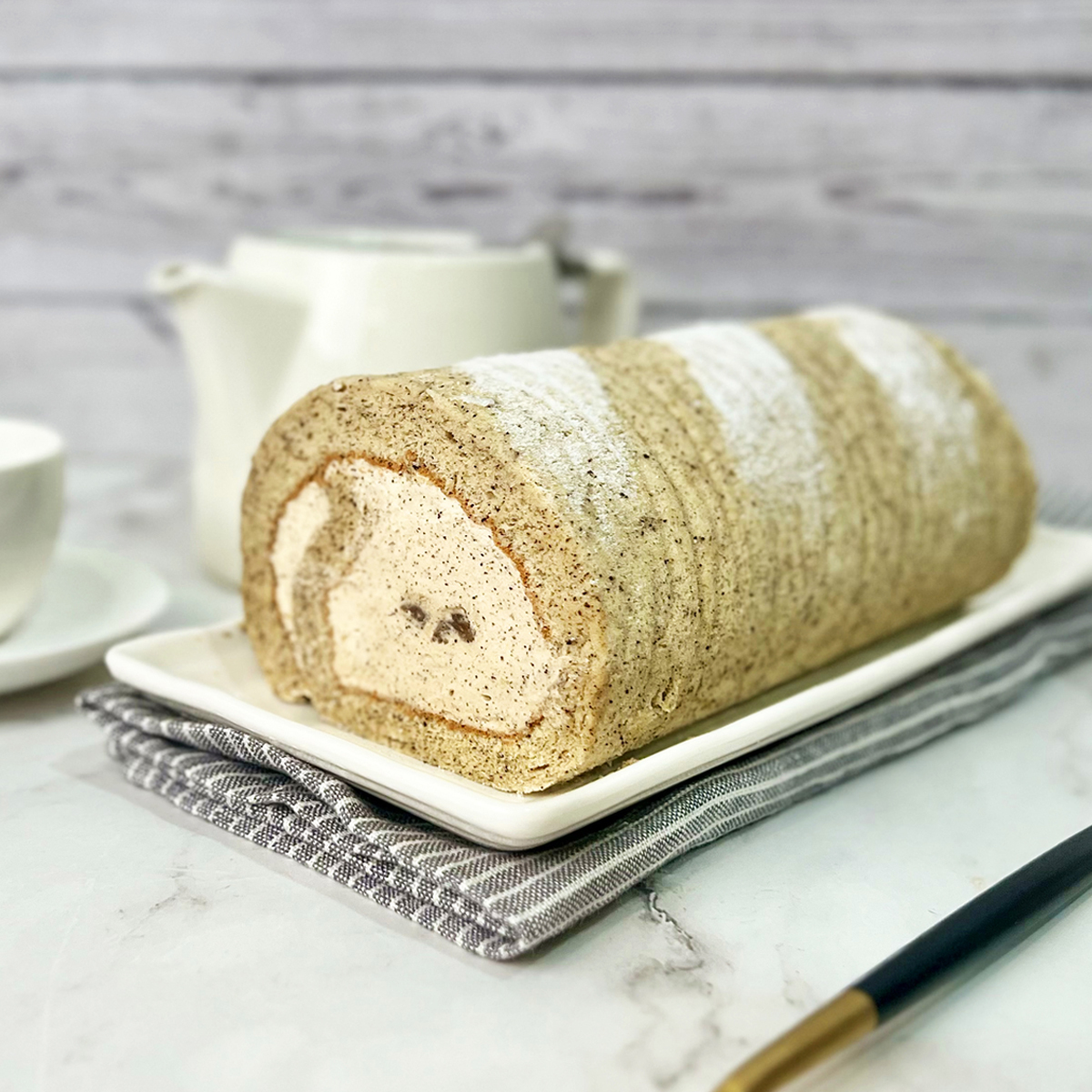 【米樂客】英式伯爵栗子生乳捲｜無麩質x英式伯爵茶x濃郁栗子泥