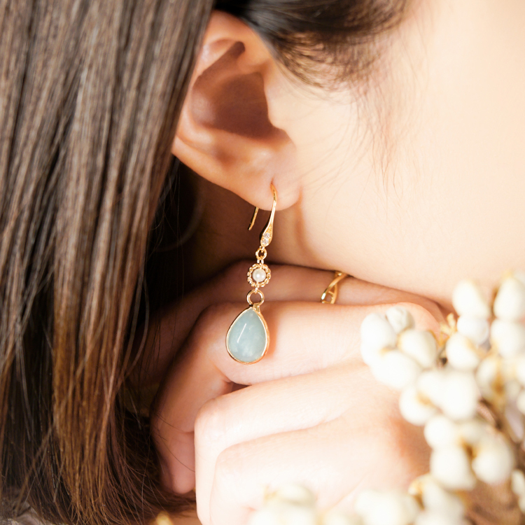｜貴人運｜午後邂逅 – 天河石 – 耳環