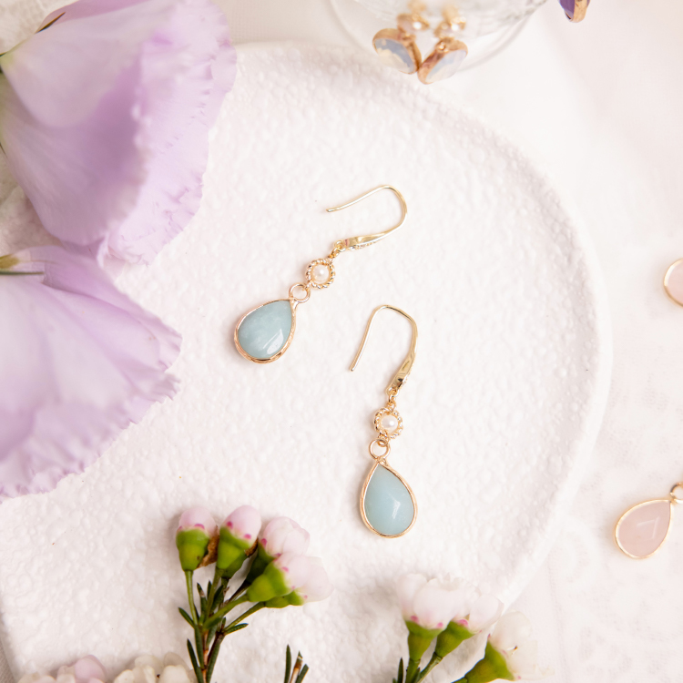 ｜貴人運｜午後邂逅 – 天河石 – 耳環