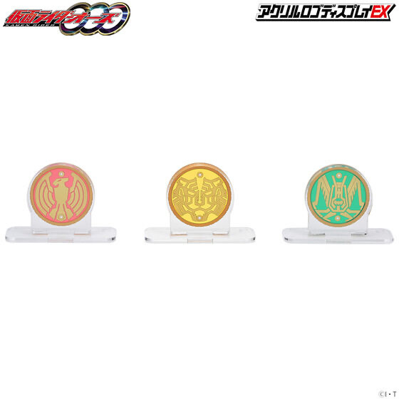 Pbandai 預訂2024/1月 アクリルロゴディスプレイEX 仮面ライダーオーズ スーパータトバコンボ コアメダル