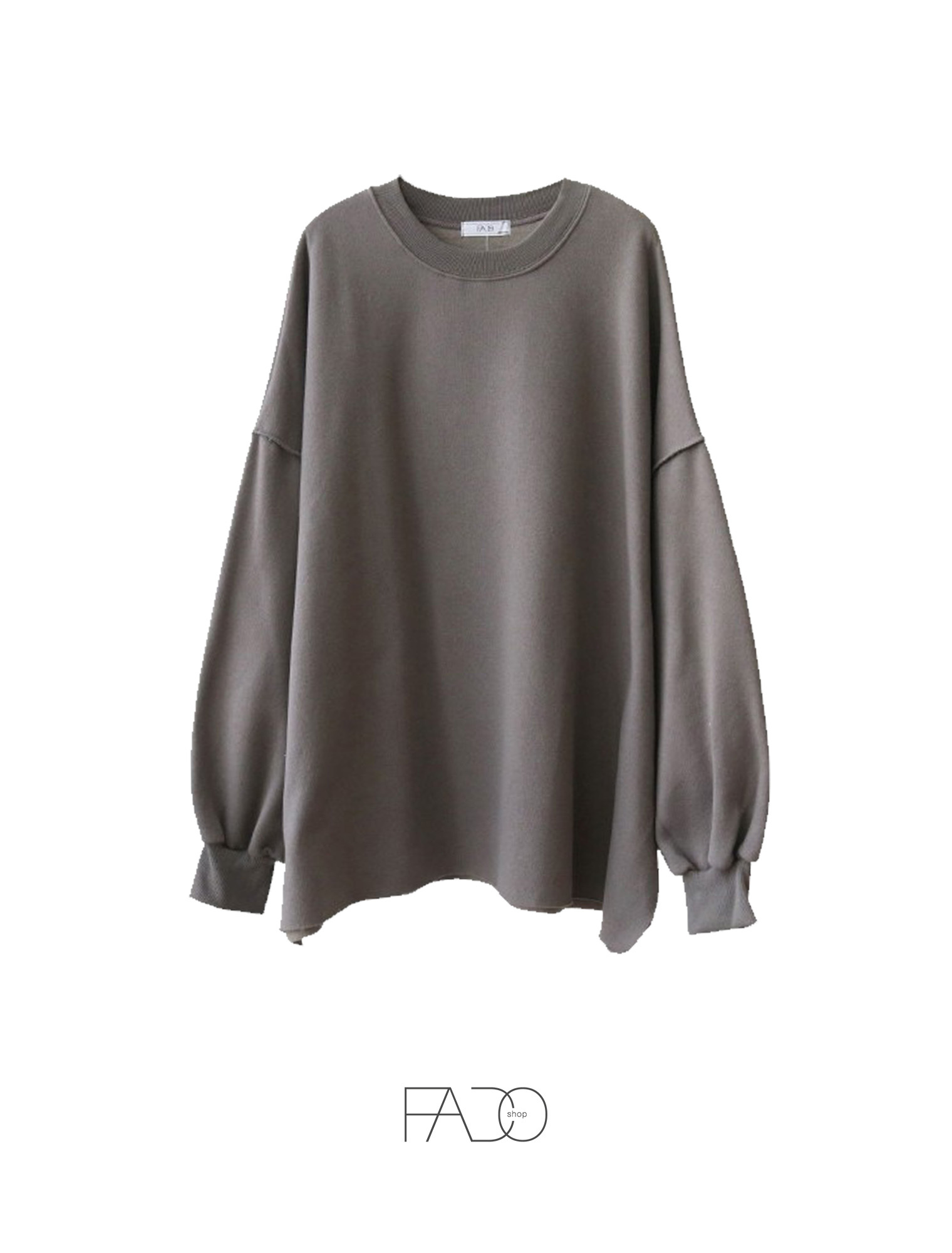 法朵Fado shop｜小編包色款 ! 反車線內刷毛大學T 021A027 四色