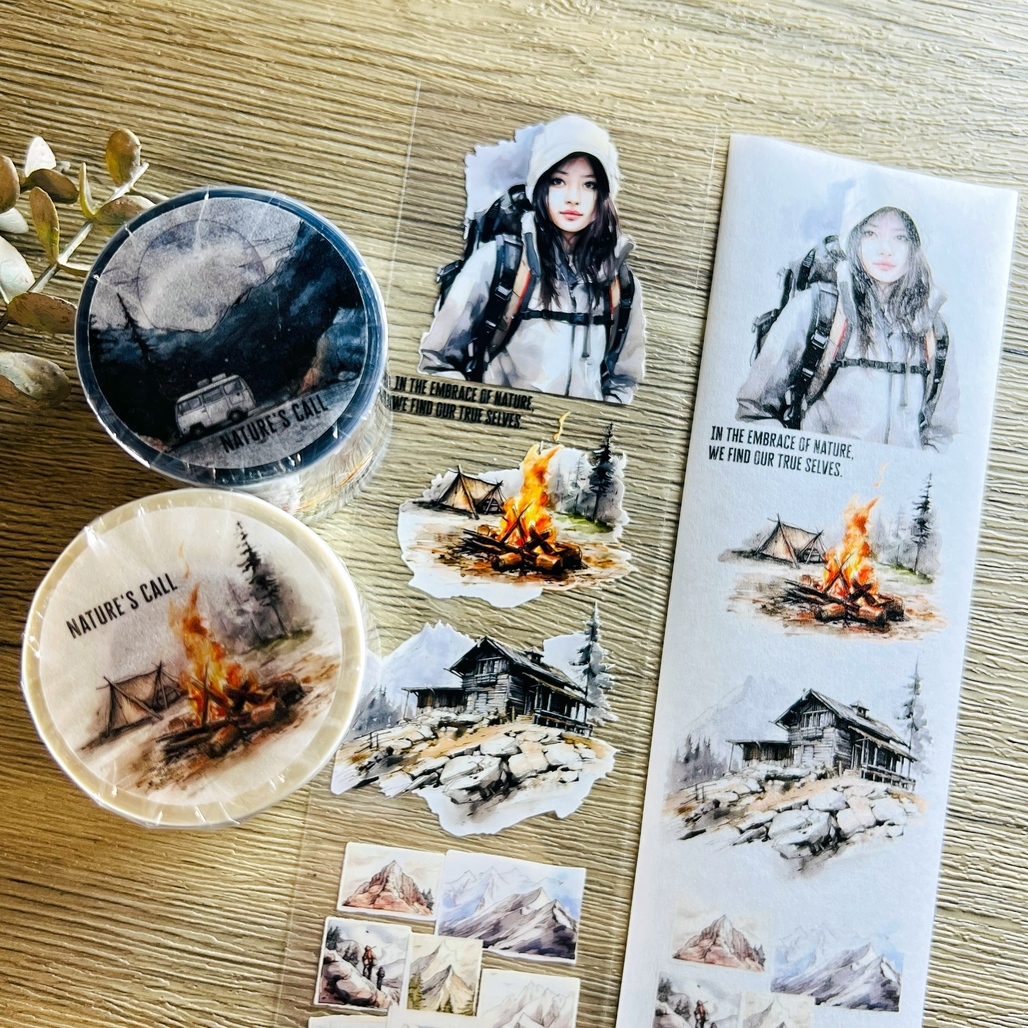 森年．山之喚Nature's Call 6.5cm亮面PET/日本和紙膠帶<整捲/分裝>