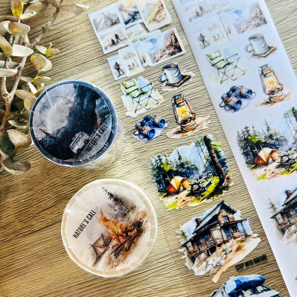 森年．山之喚Nature's Call 6.5cm亮面PET/日本和紙膠帶<整捲/分裝>