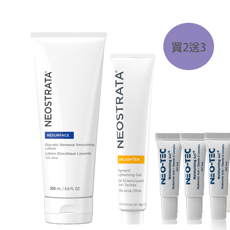 NeoStrata 芯絲翠 果酸臉部身體夏日亮白組(10%果酸活膚修護乳液+果酸美白凝膠)