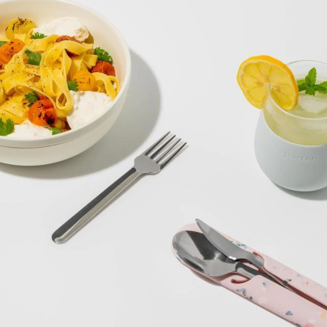 W&P 旅行餐具套裝 - 大理石粉紅