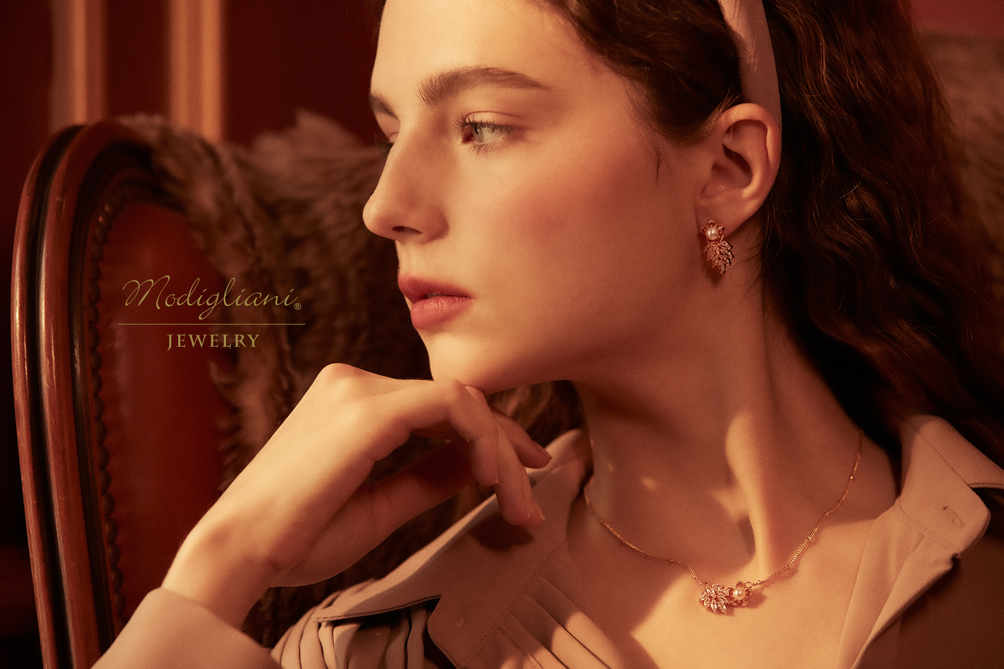 黃銅飾品,黃銅,鋯石,項鍊,花草,氣質,施華洛世奇水晶珍珠