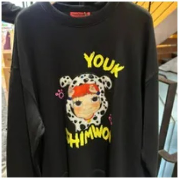 [S] YSW GAEDDONGI ANIMAL PRINT SWEAT SHIRT,BLACK, H4WSW18BKGDF (SYW224)