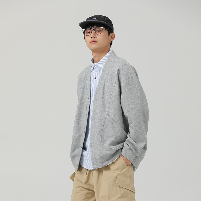 11M18 日系棉質V領開襟外套 四色