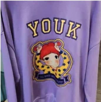 [S] YSW ALL WOMEN SHOUL BE HAPPY GAEDDONGI PRINT SWEAT SHIRT,PURPLE, H4WSW20PUGDF (SYW227)