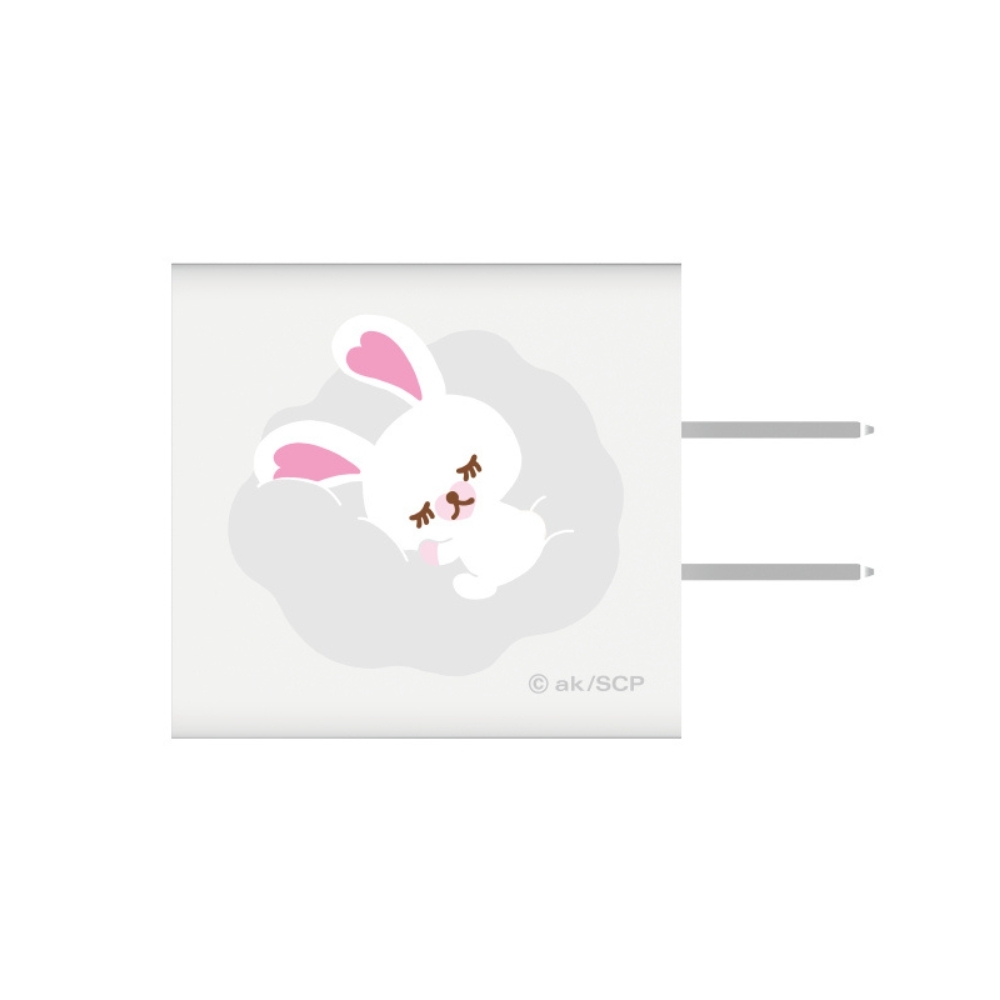 30W 雙孔快速PD電源供應器 / 棉花球 (MOFY棉花小兔)