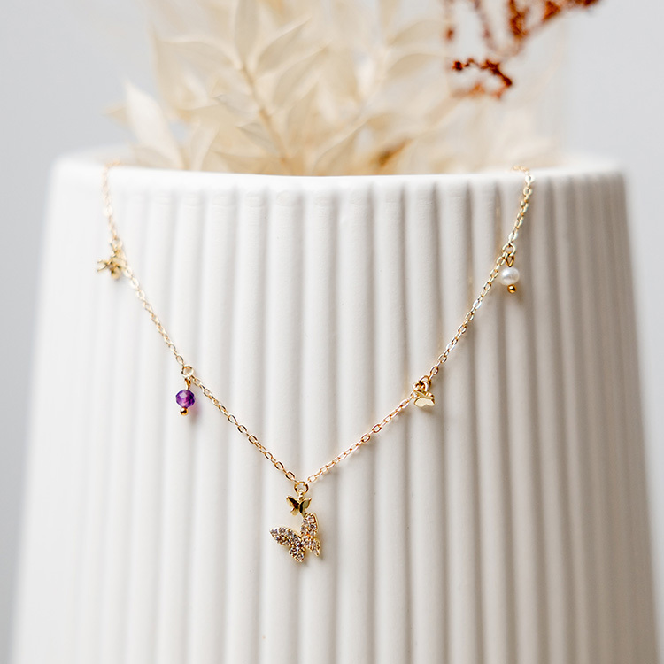 ｜貴人運｜夢海倒影 · 土星 – 紫水晶 – 項鍊