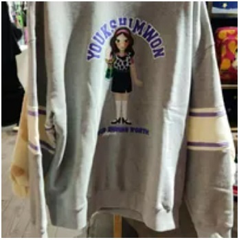 [S] YSW LUNA IVY LEAGUE SWEAT SHIRT,GREY, H4WSW03GYLNF (SYW228)