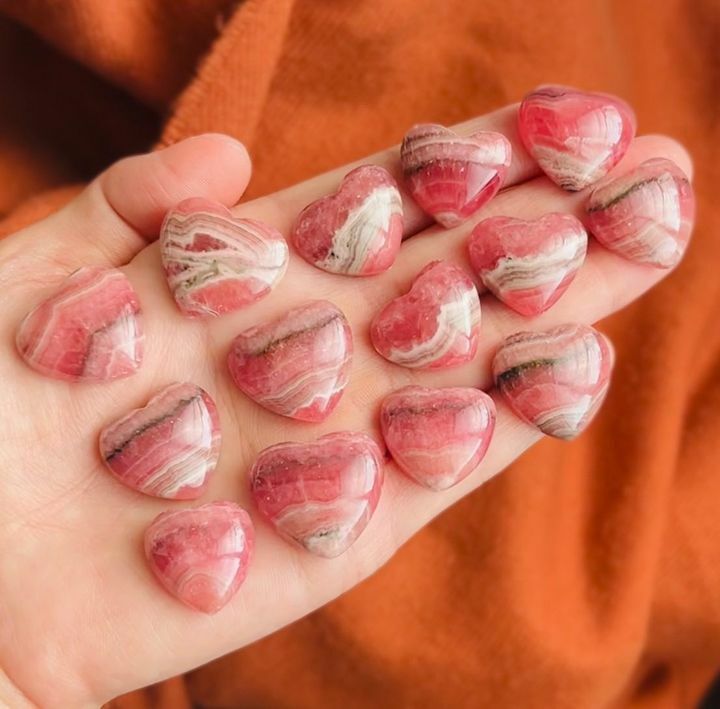 [原石] 菱錳礦 / 紅紋石 愛心